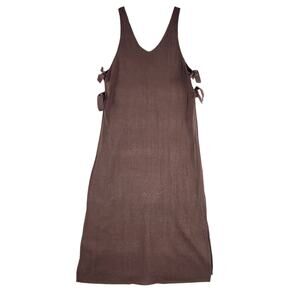 Vitamin A Brown Swim Coverup Tie-Side Tank Dress